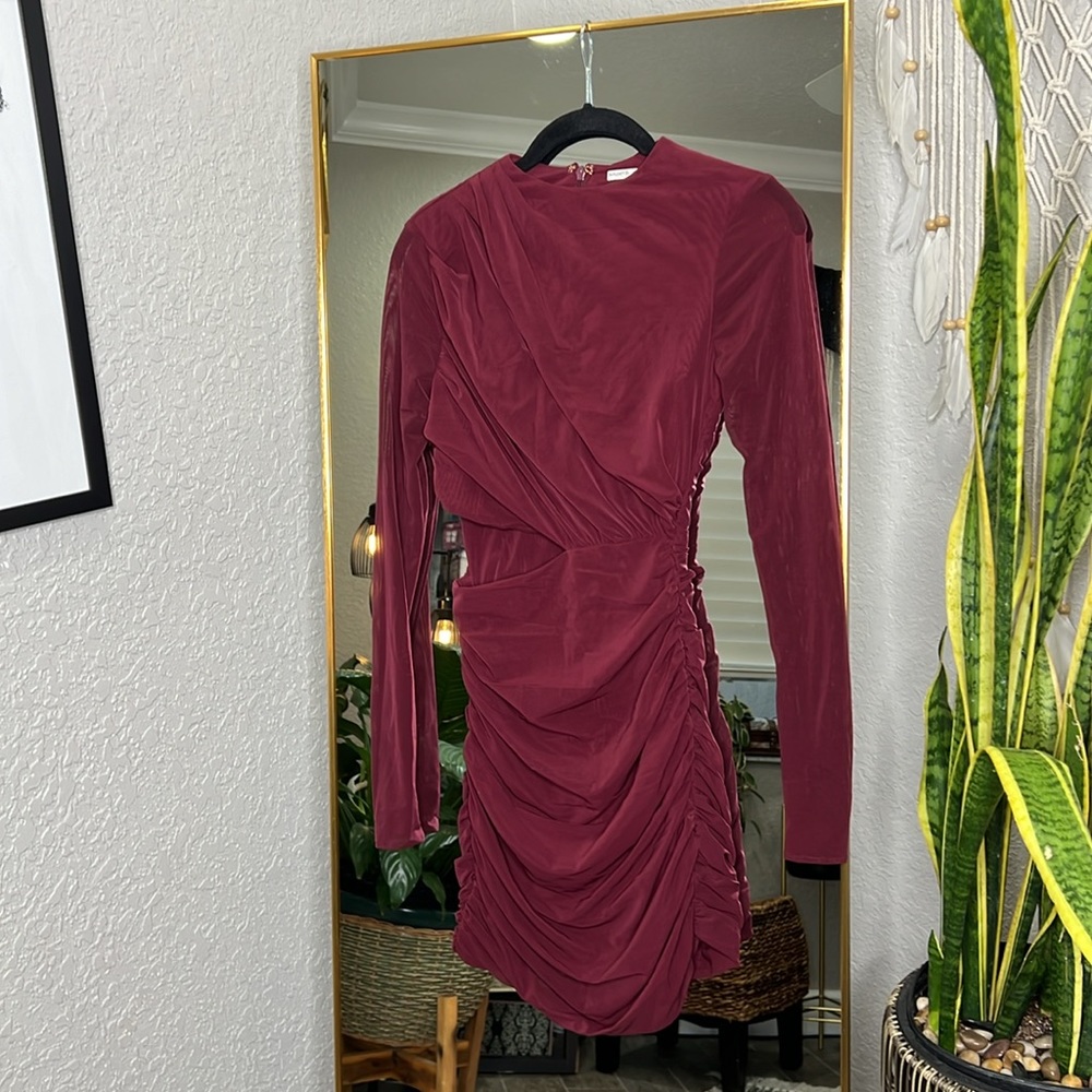 HOUSE OF CB ‘Lucinda’ Mulberry Cut Out Mini Dress NWOT - Picture 6 of 9